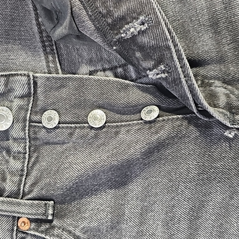 Re/Done Charcoal Straight Jeans - Picture 5 of 7